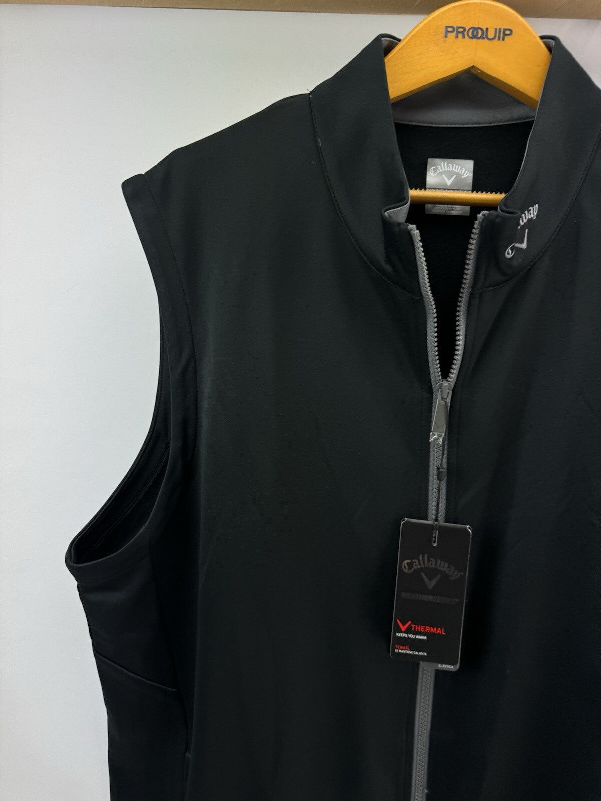 Callaway Mens Thermal Gilet High Gauge UK XXL /Full Zip /Black /New /217111