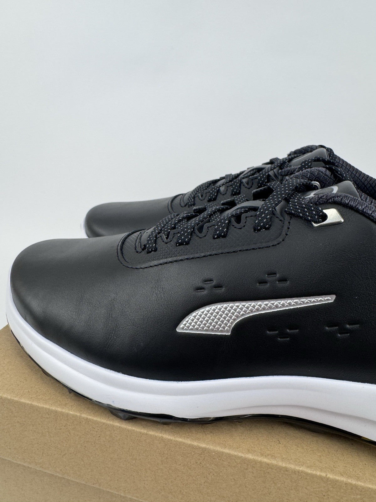 Puma Phantomcat Nitro Men's Golf Shoes Size UK 10 Black Silver Yellow/320312