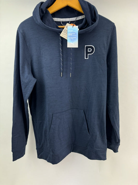Puma Golf Cloudspun Patch Hoodie Jumper Pullover Uk Small /Navy /New /208050