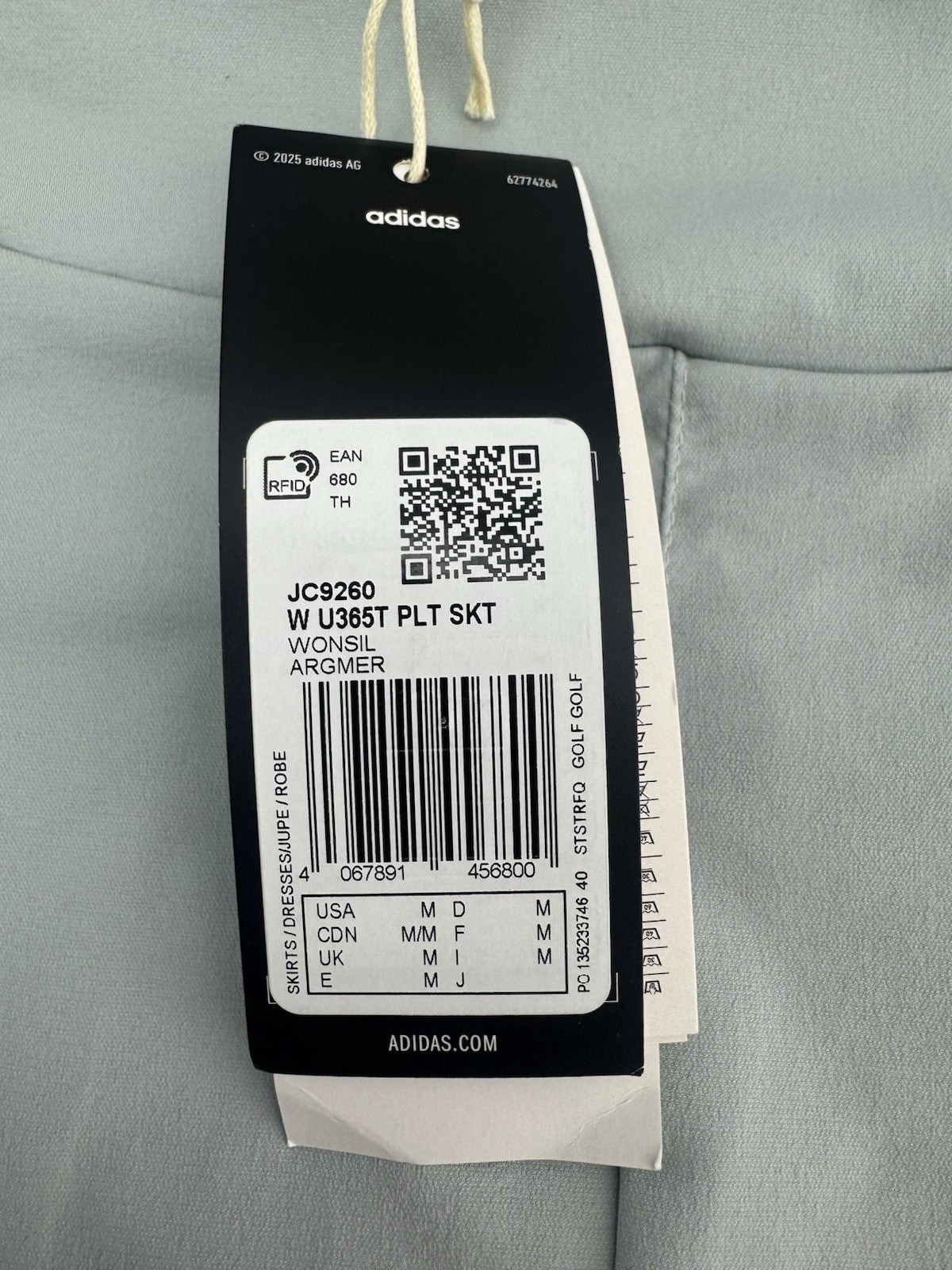 Adidas Women’s Ultimate365 Tour Pleated Skort Size UK Medium Grey/ New /309683