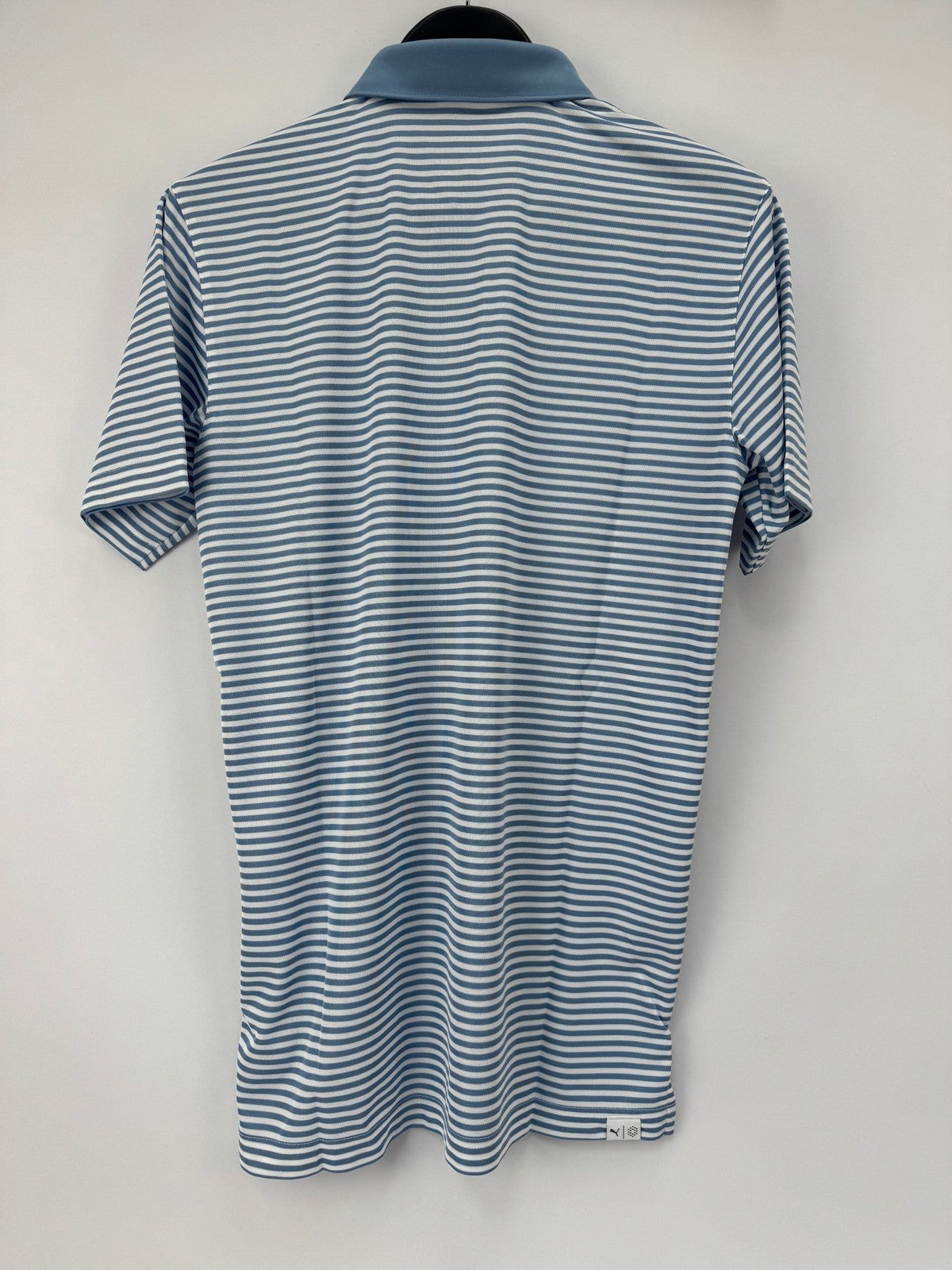 Puma Pure Stripe Polo Men's Size Small Blue White Striped Polo/352955