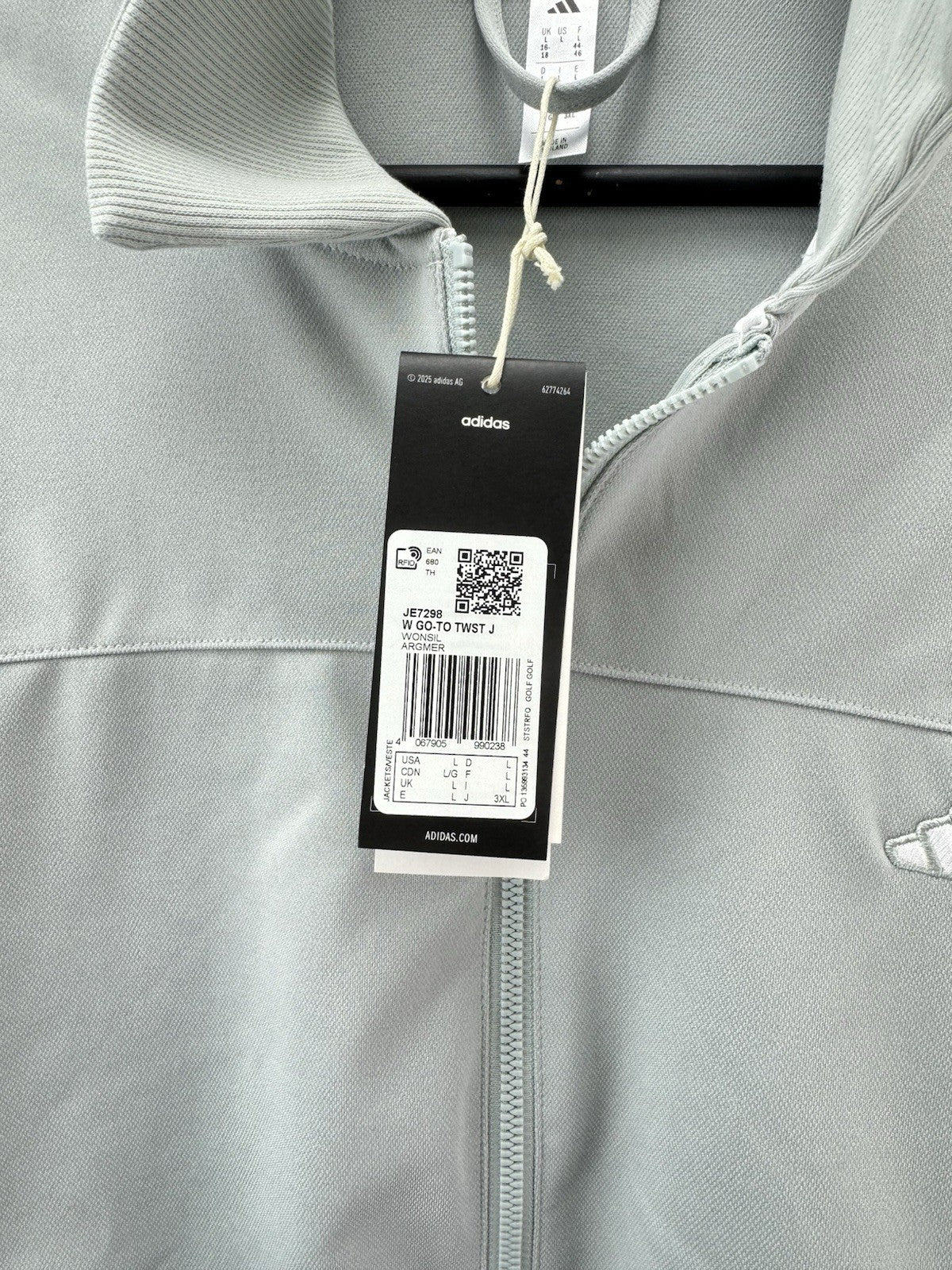 Adidas Golf Ladies Jacket Go-To Twistknit Full Zip /UK Large /New /294847