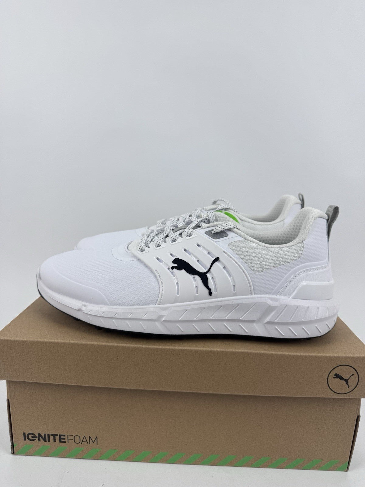 Puma Ignite Elevate 2 Tour Men's Golf Shoes Size UK 9 White Waterproof/319160