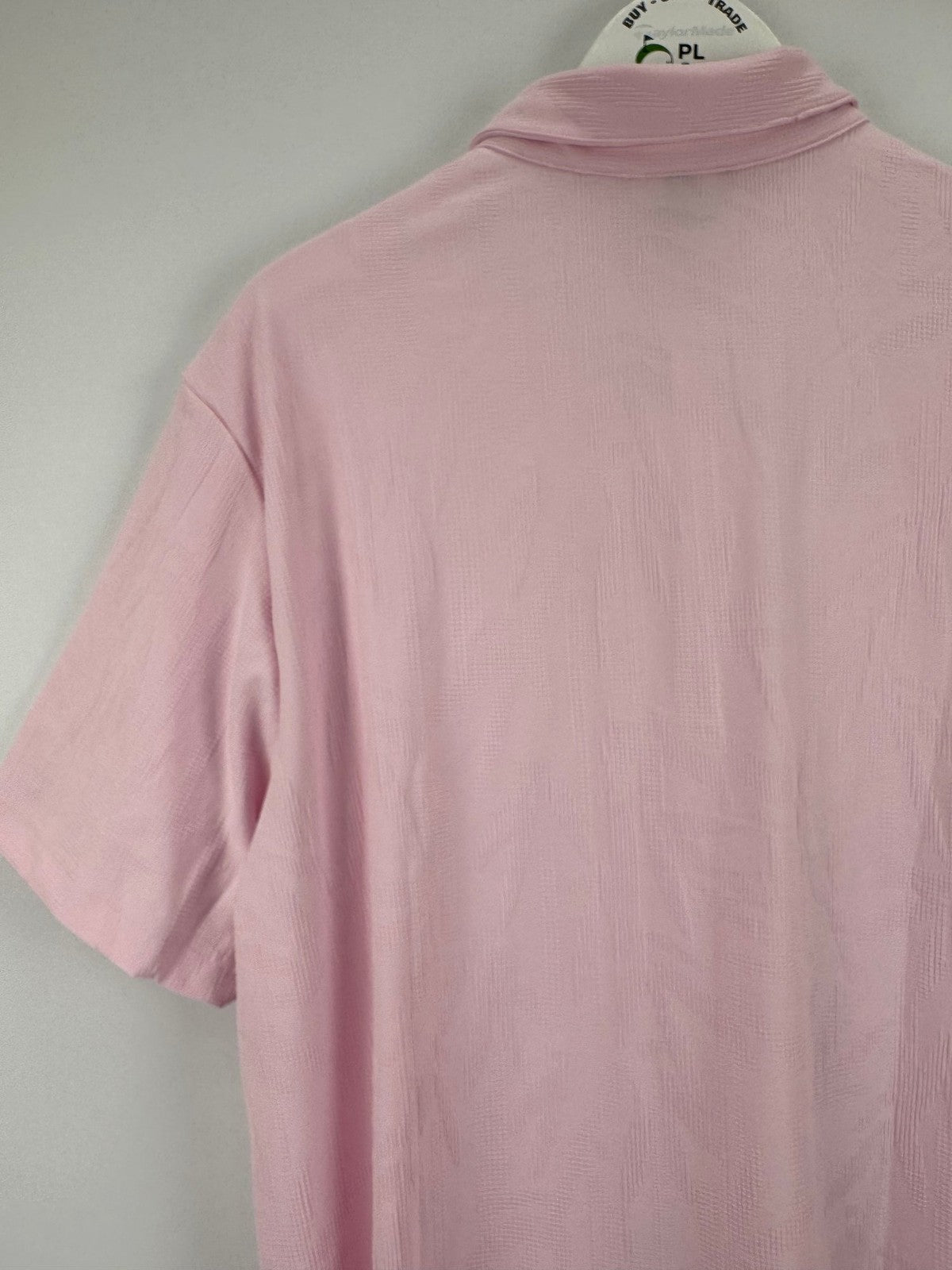 Adidas Go-To Textured Golf Polo Men's Size Small Clear Pink Short Sleeve/329367