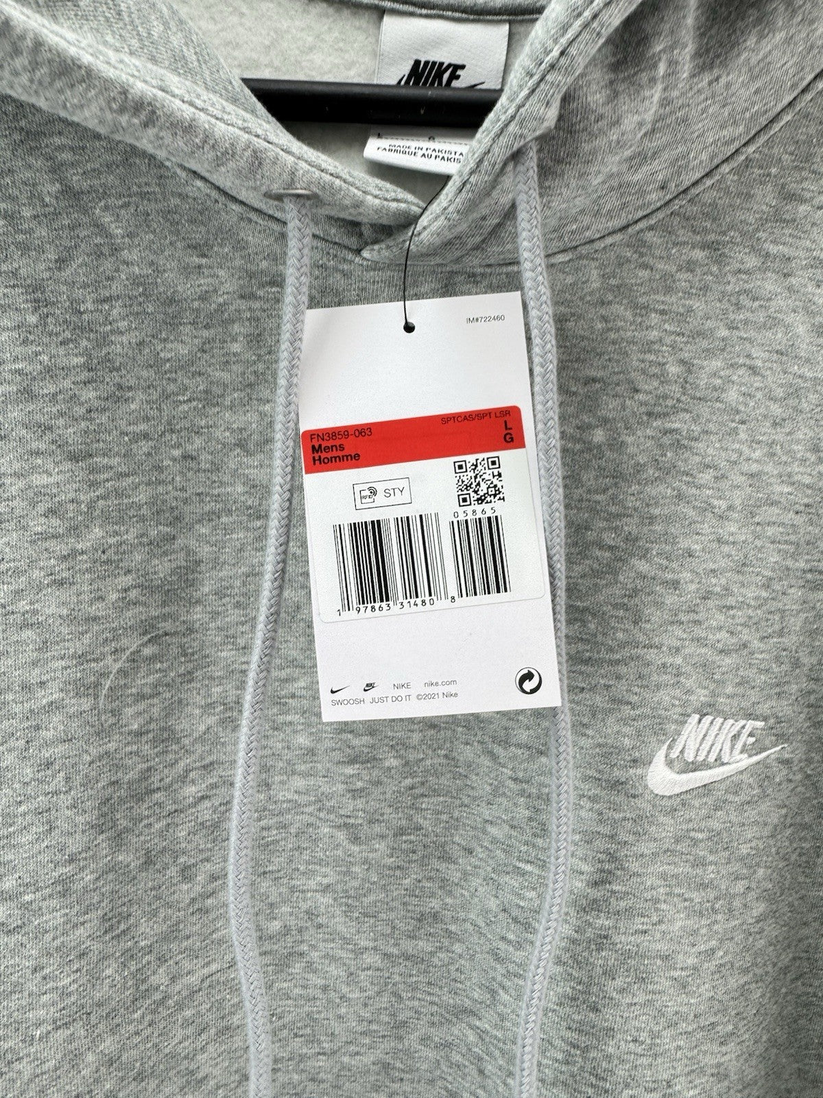 Nike Golf Club Hoodie Pullover Fleece Jumper UK Large /Grey /New /279656