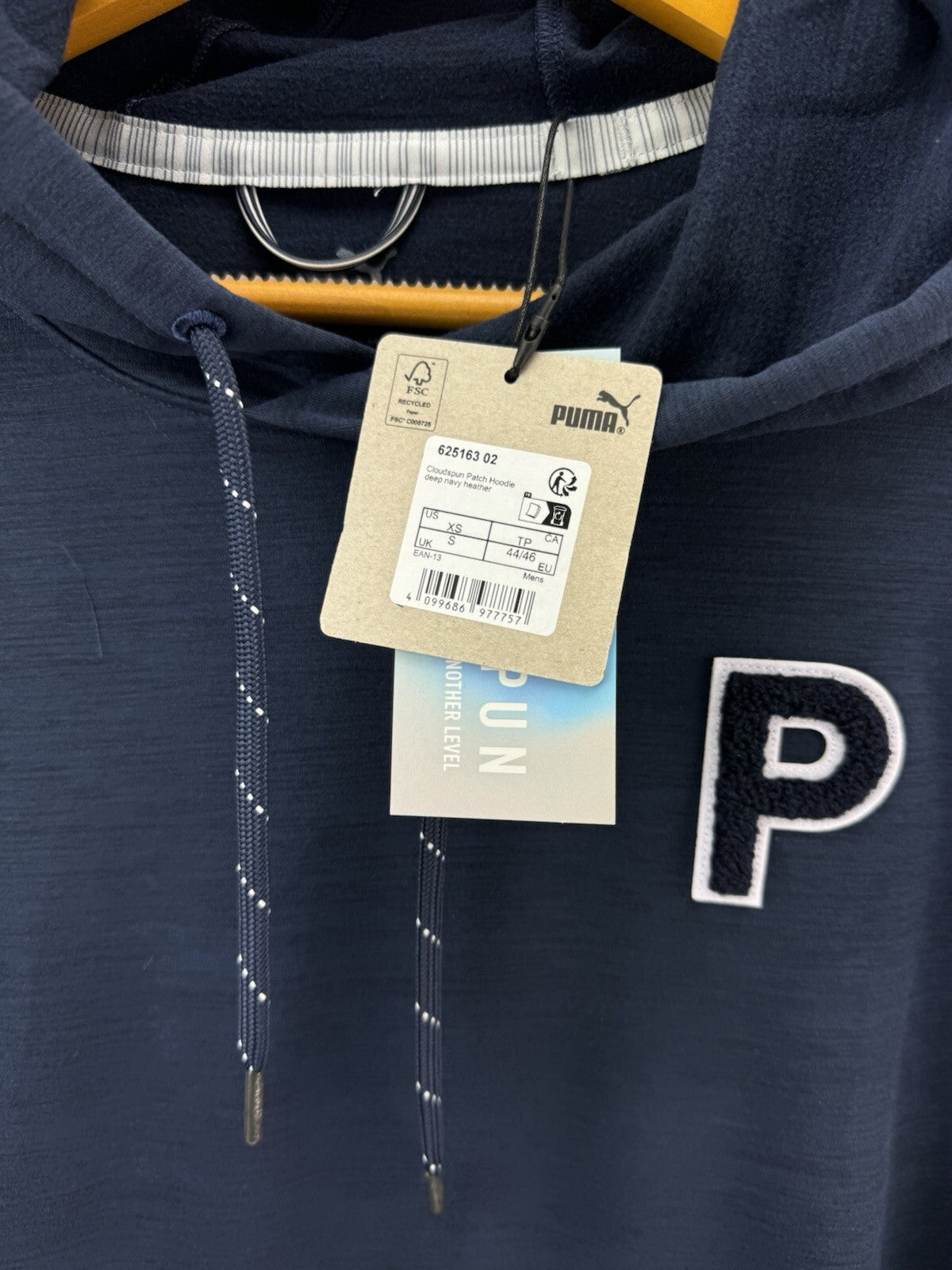 Puma Golf Mens Hoodie Pullover Cloudspun Patch /Navy /UK Small /New /207945
