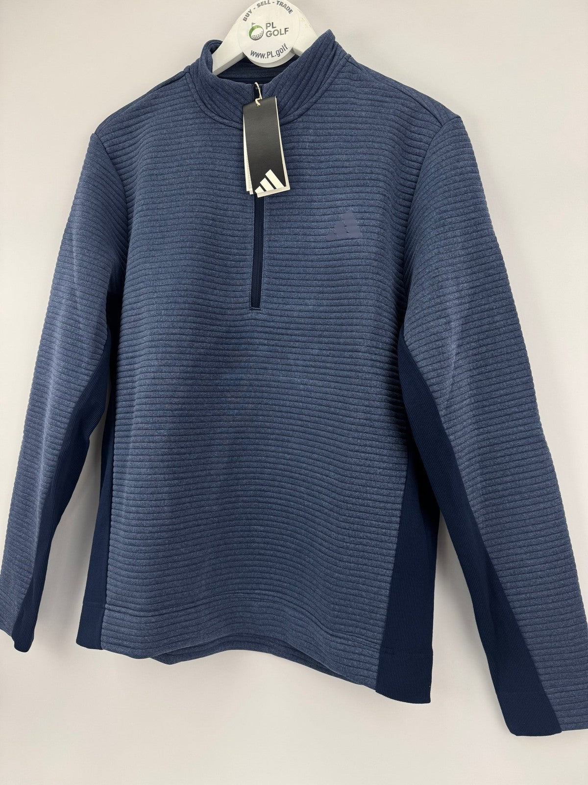 Adidas Ultimate365 DWR Textured Half Zip Pullover Mens Medium Navy Golf/327245