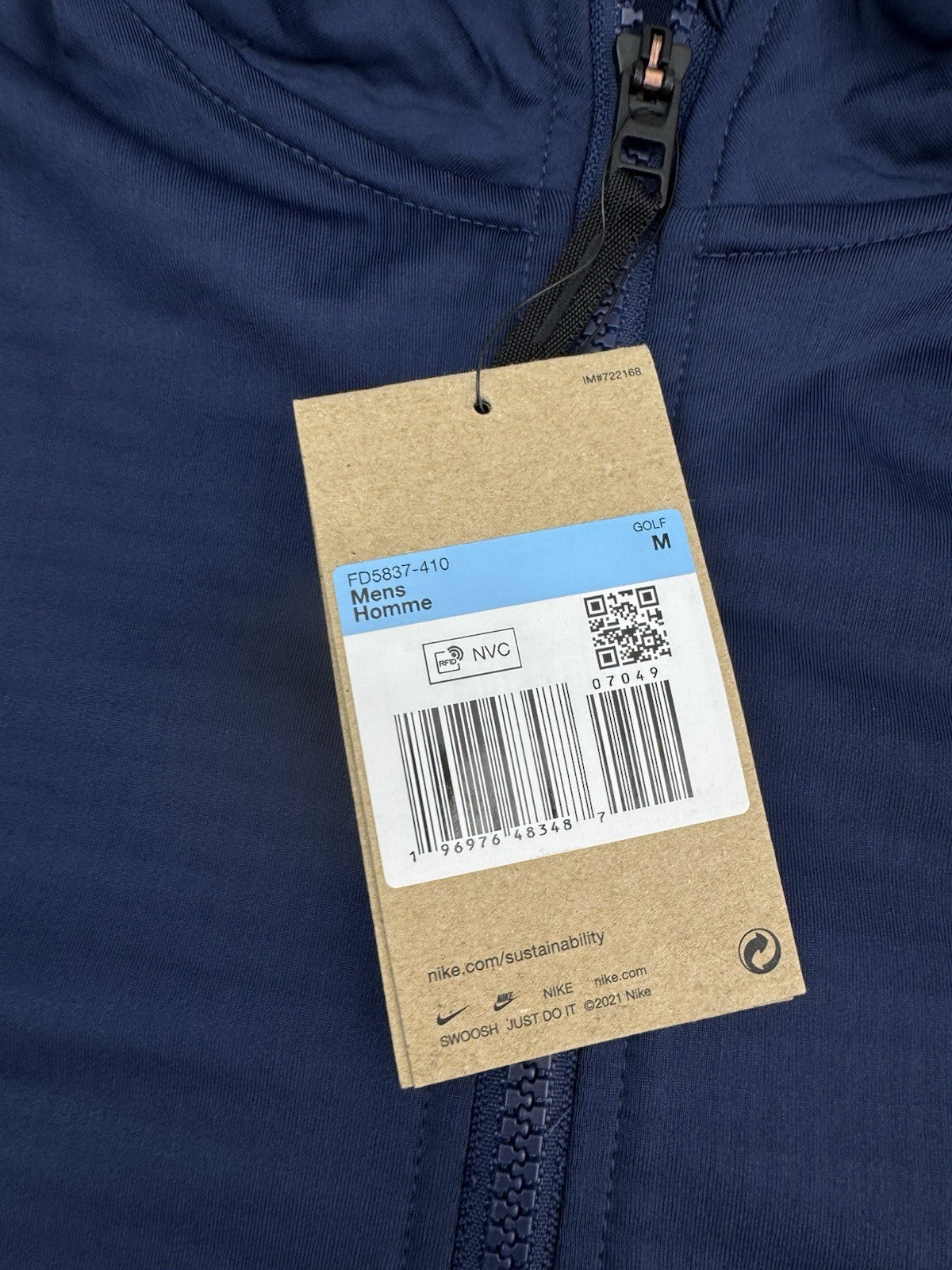 Nike Golf Pullover Victory 1/2 Zip /Light Grey /UK Medium /Navy /New /244799