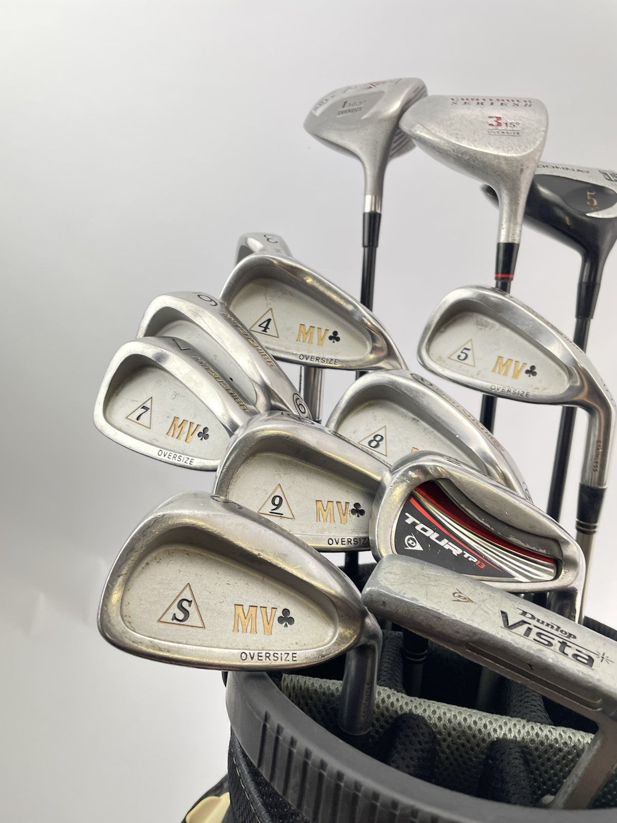 Mens Golf Package Set 13 Clubs Regular Flex /Right /New Grips /Cart Bag /289162