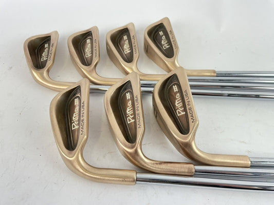 Prima III Golf Copper Irons Made In USA 4-PW Regular Steel /Left /New Grips/62970