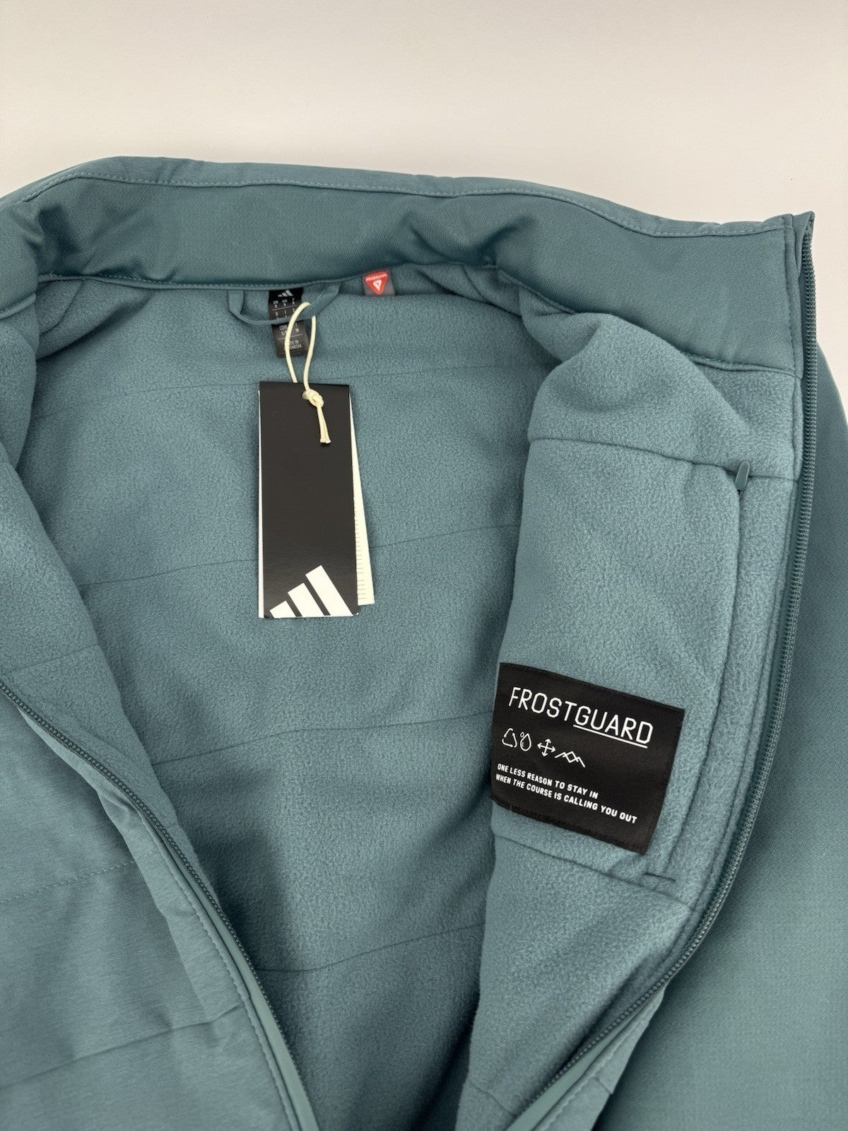 Mens Adidas Ultimate365 Tour Frostguard Jacket Size Small Aqua Full Zip/3273412
