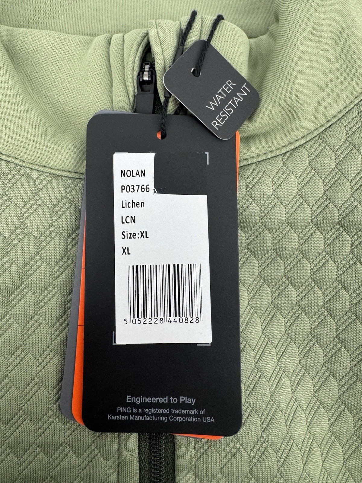 PING Nolan P03766 Quarter Zip Pullover Mens XL Water Resistant Green/3172015