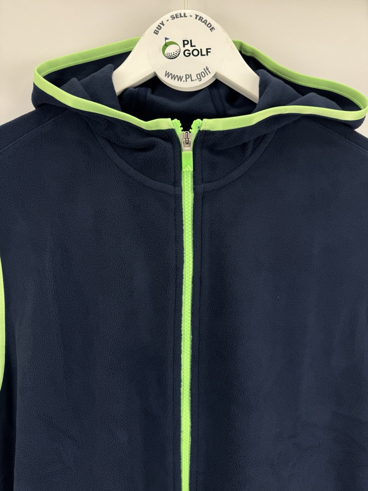 Adidas JL5328 Ultimate365 Fleece Hoodie Vest Men's Size Small Navy Green/327285