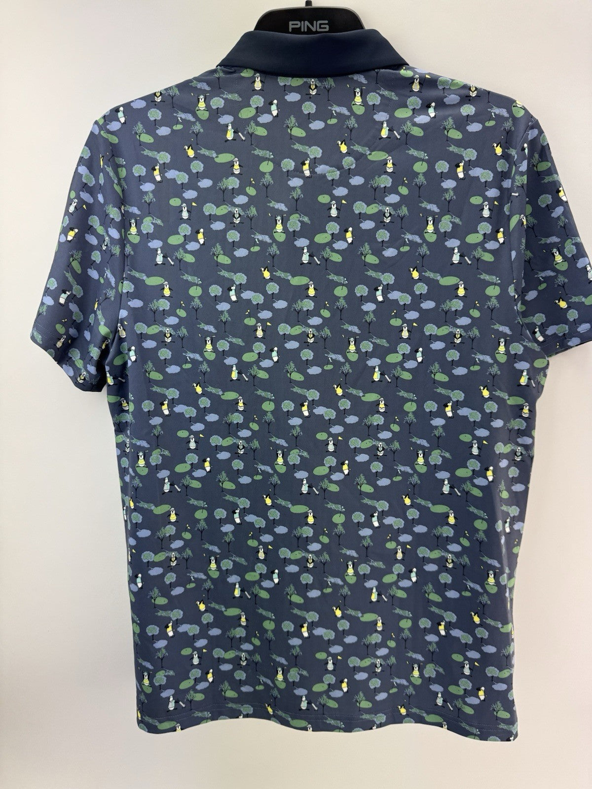 Original Penguin Mens Polo Pete N The Course Print UK Medium /New /252537