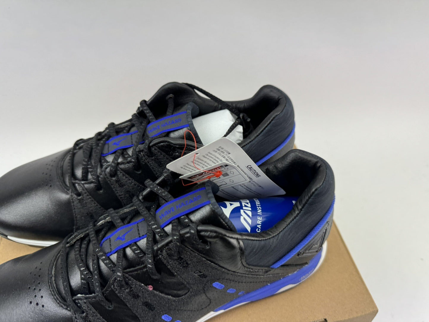 Mizuno Wave Hazard Golf Shoes Mens UK 9 Black/Blue /Spikeless /New /196073