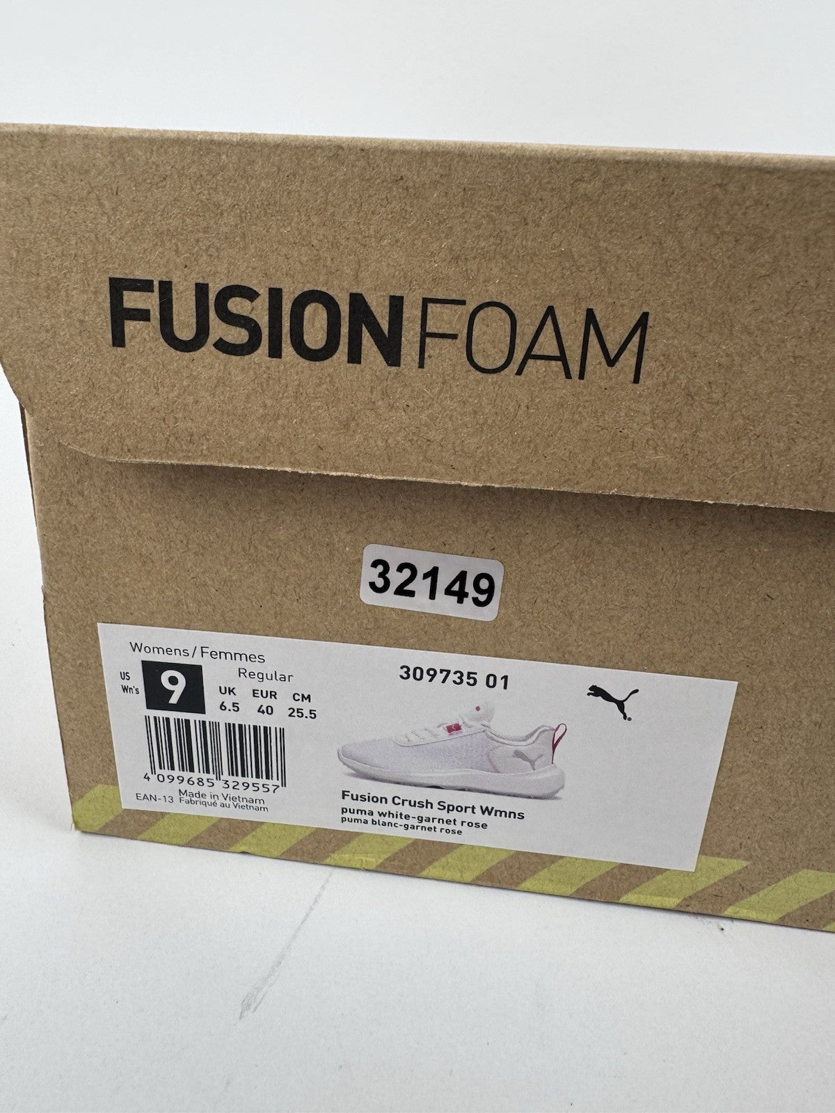 Puma Fusion Crush Sport Women's Trainers Size UK 6.5 White Rose Breathable/3214910