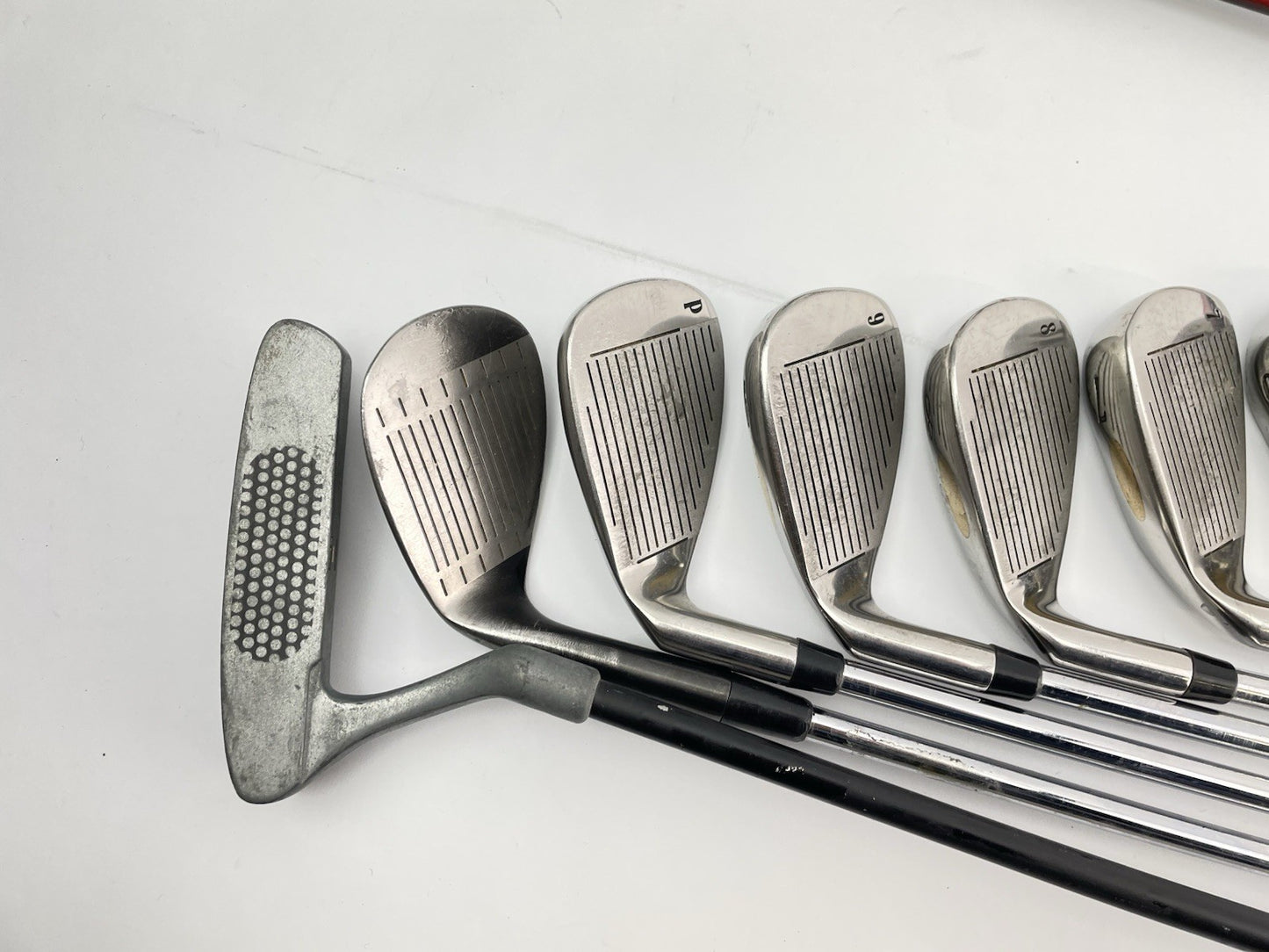 Mens Golf Package Set 13 Clubs Regular Flex/Right /Ping Cart Bag /-1/2” /285478