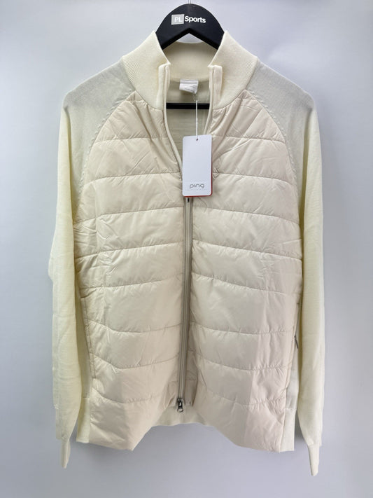 Ping Golf Ladies Jacket Fran Hybrid Full Zip UK 14 /Cream /New /279760