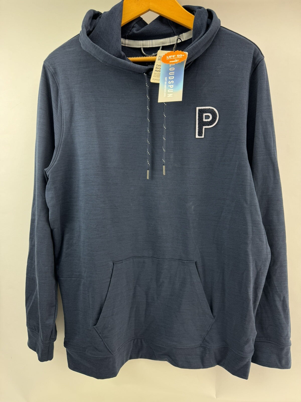 Puma Golf Mens Hoodie Cloudspun Patch UK Medium /Navy /New /207630