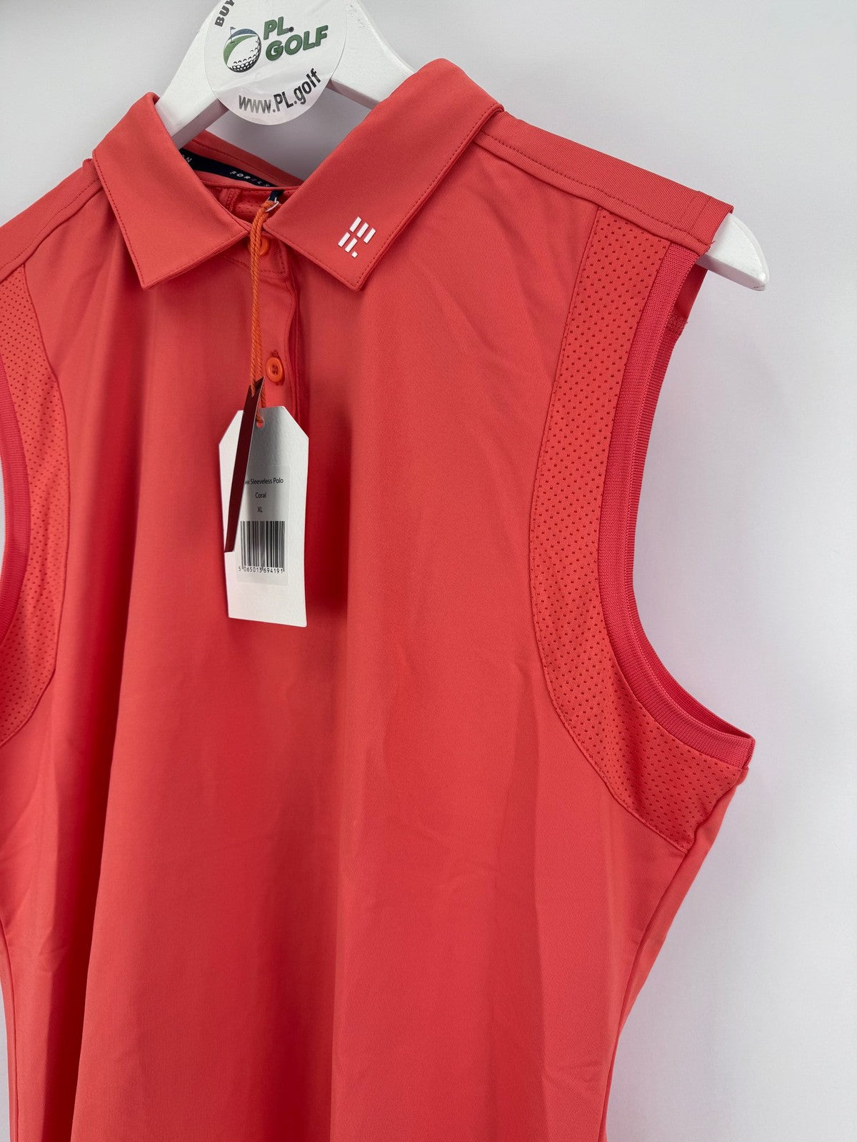 Forelson Stow Sleeveless Polo Women's XL Coral Golf Shirt Athletic Active/317966