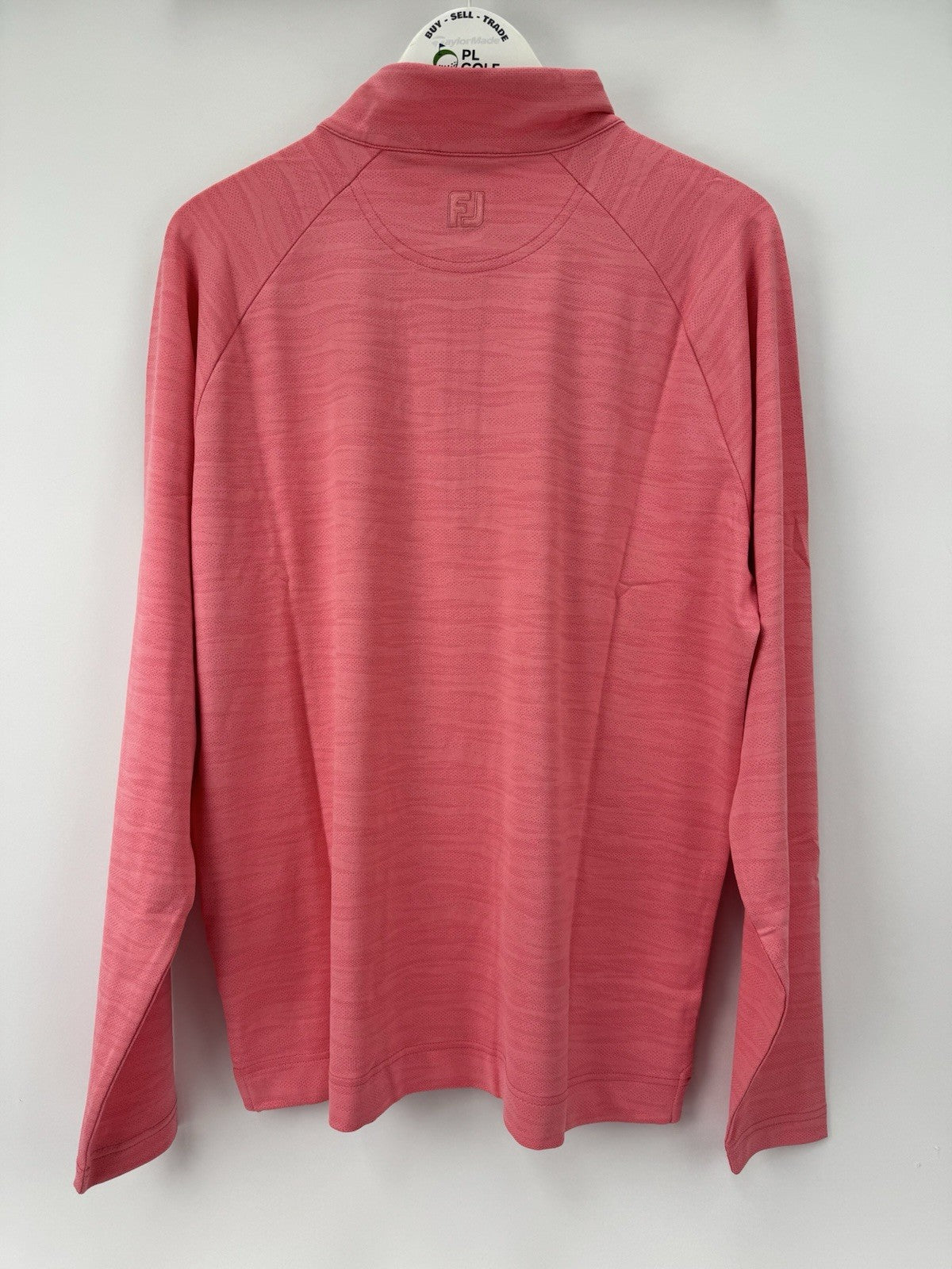 FootJoy Golf Wave Jacquard Chill-Out Zip Pullover Men's Size Large Pink/334366
