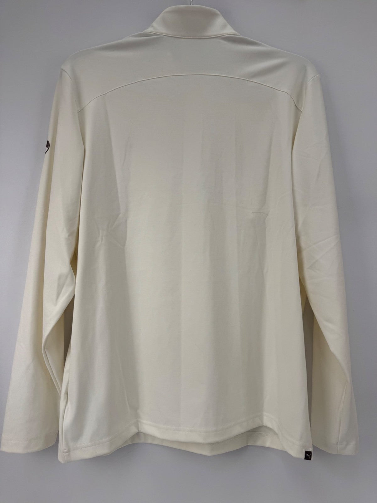 Puma X AP Cloudspun Tech 1/4 Zip Men's Pullover Size Small Warm White/365093