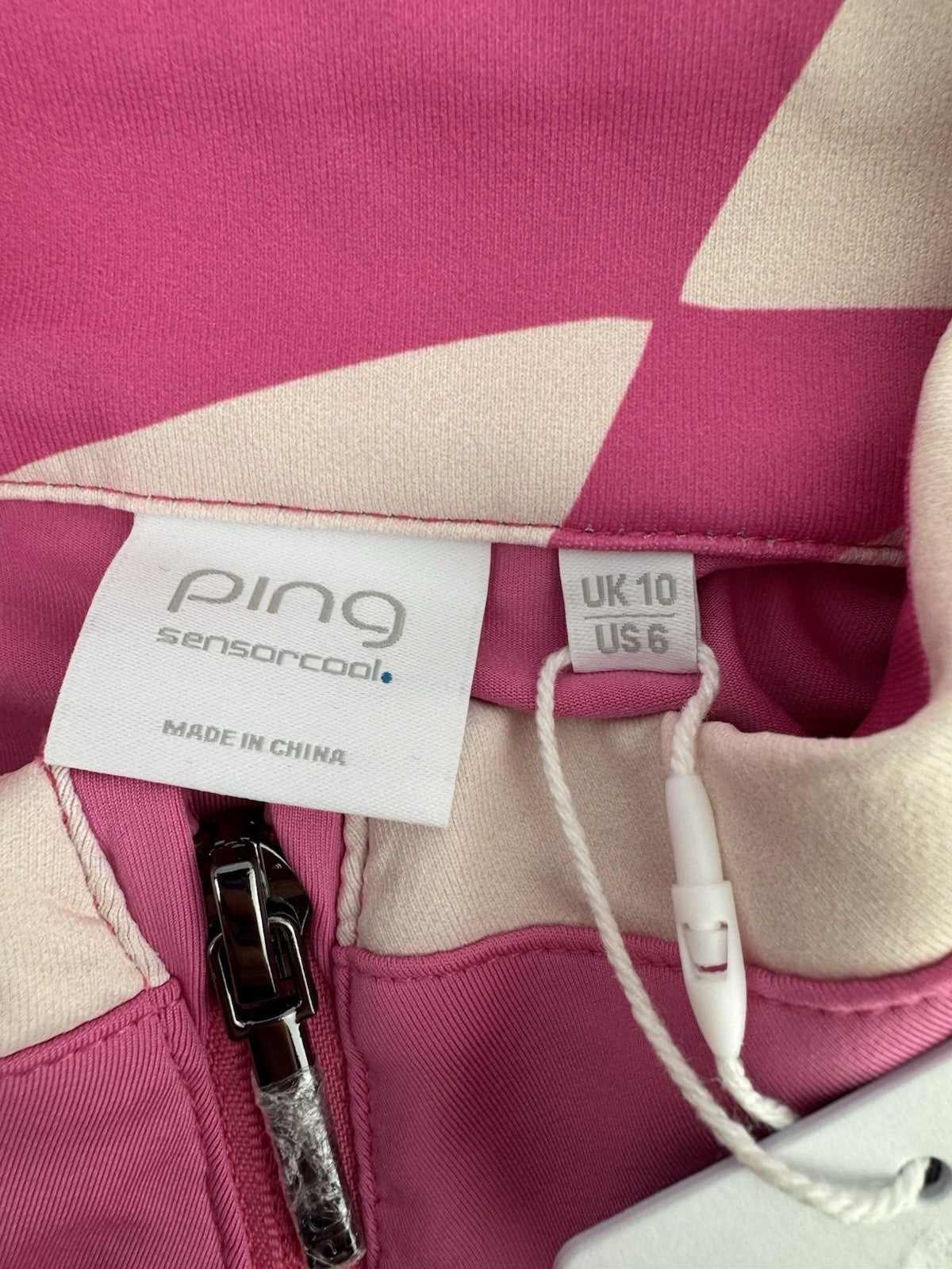 Ping Golf Womens Jacket Oria Full Zip UK 10 /Long Sleeve /Pink /New /3091915
