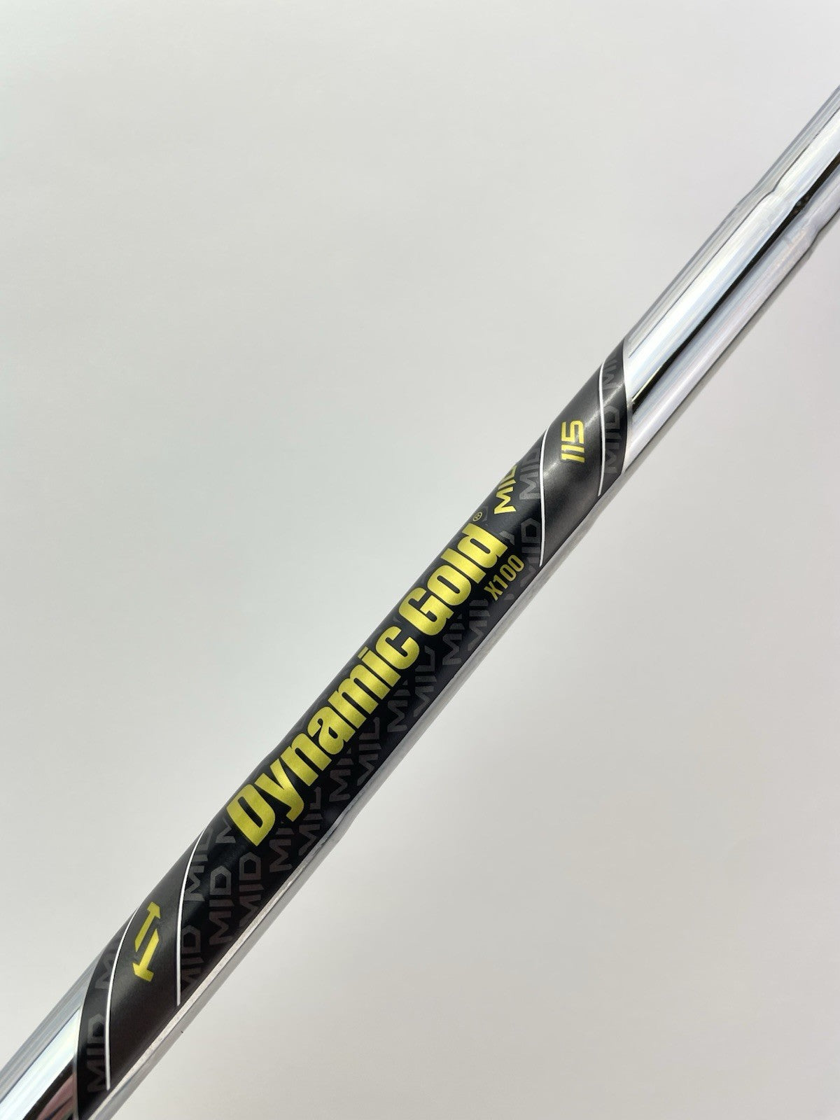 Dynamic Gold Mid 115 Iron Shaft X100 X Flex Steel 35.25” /0.355 Tapered /288376