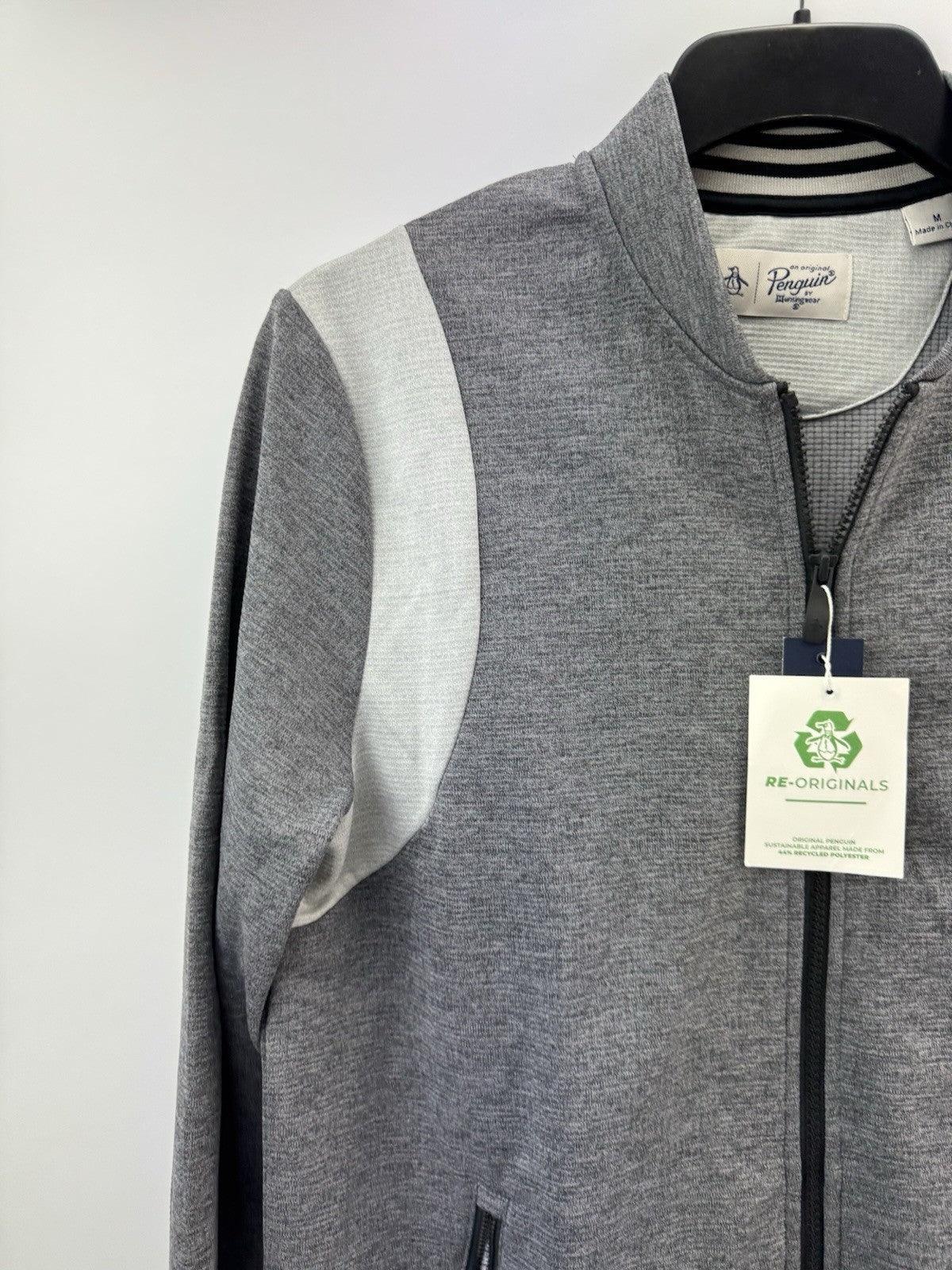 Penguin Golf Mens Bomber Jacket Full Zip 80s Colourblock UK M /New /237272