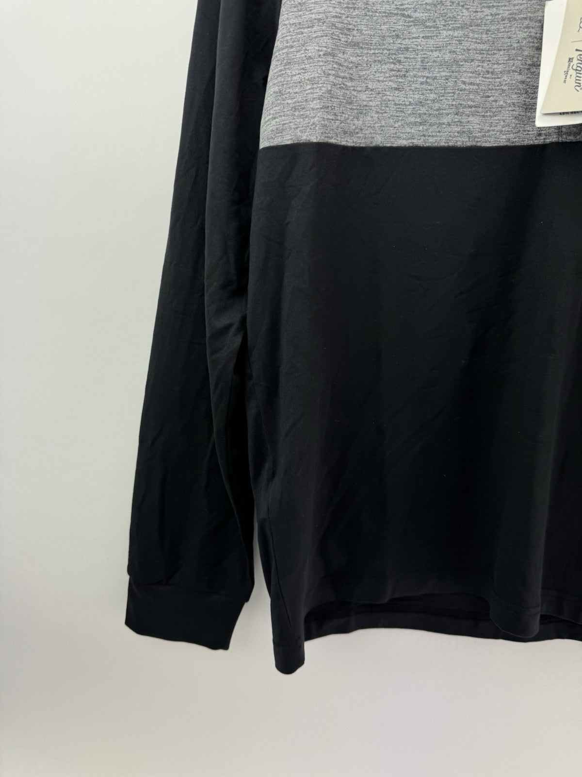 Original Penguin Pullover Colour Block 1/4 Zip UK Small /Black /New /252581