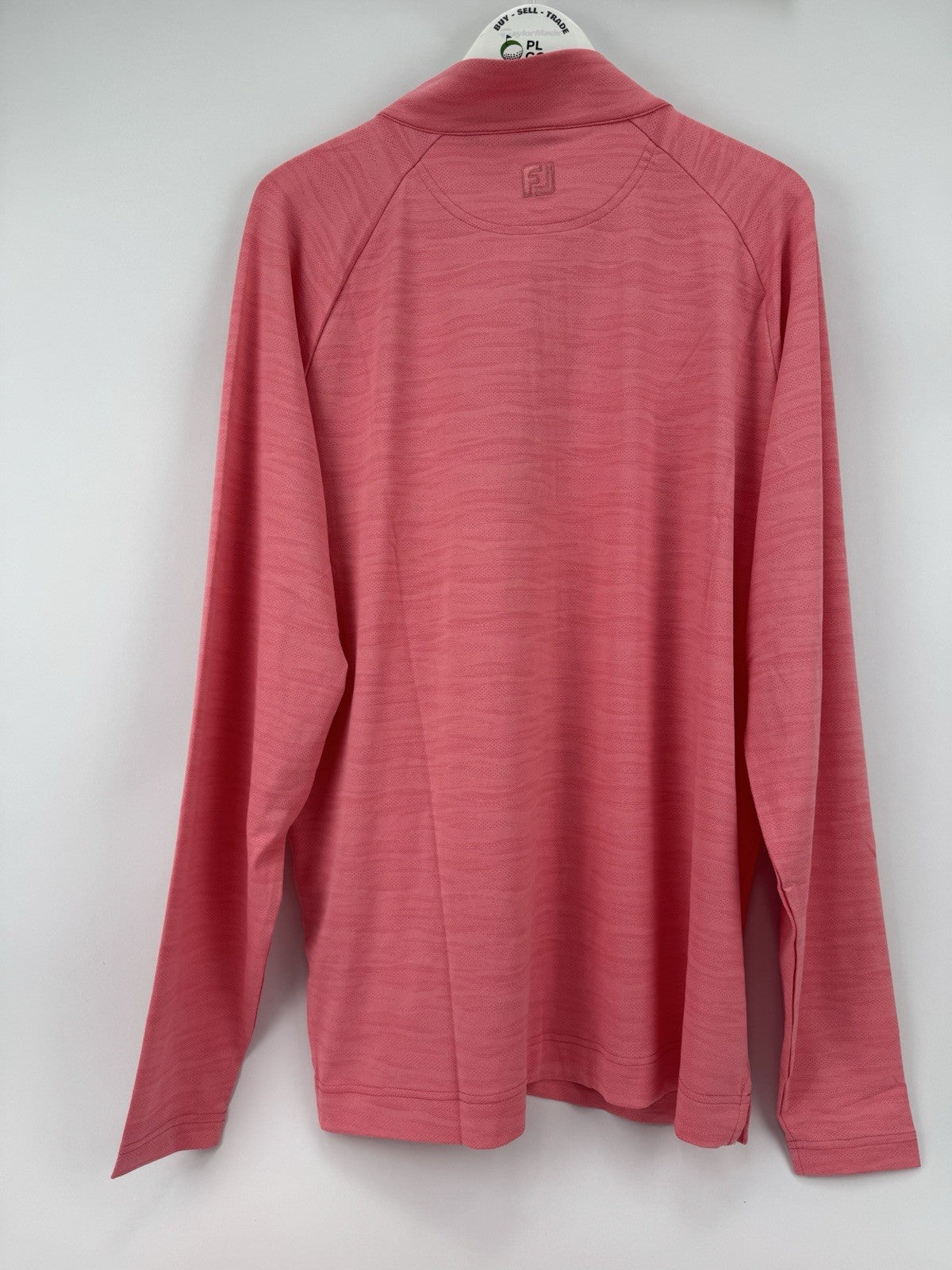 FootJoy Golf Wave Jacquard Chill-Out Zip Pullover Men's Size Medium Pink/3343712