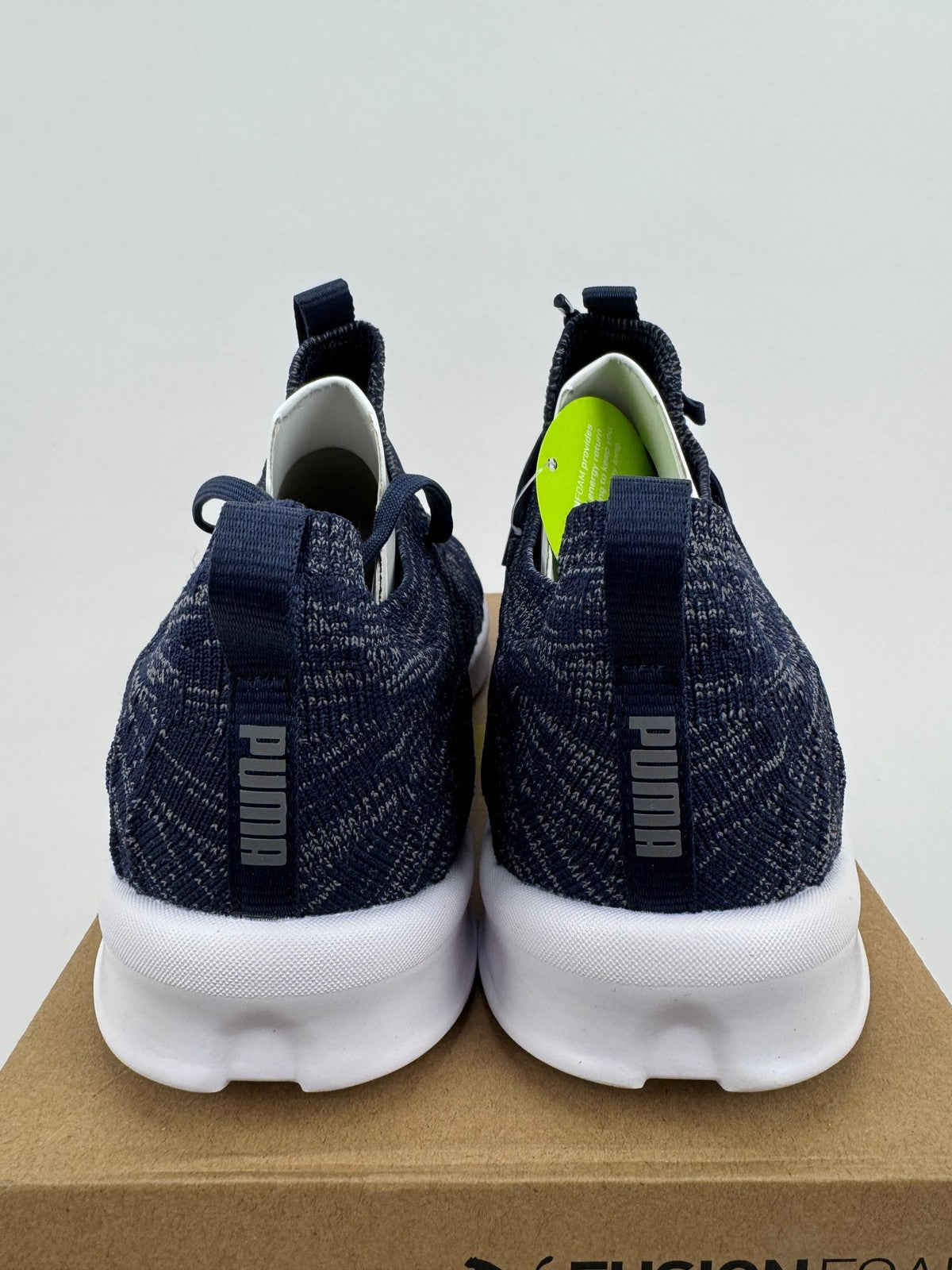 Puma Laguna Fusion Knit Women's Trainers Size UK 6.5 Navy Comfort Running/321045