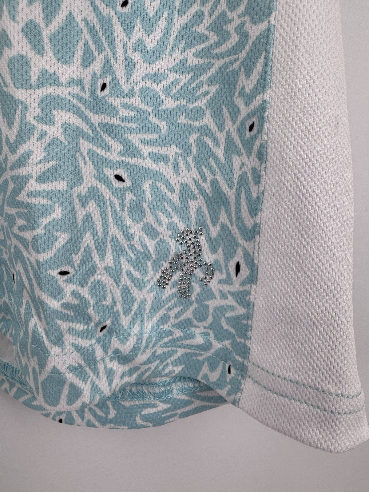 Green Lamb Women’s Sleeveless Golf Polo Patterned Size UK 14 /317954