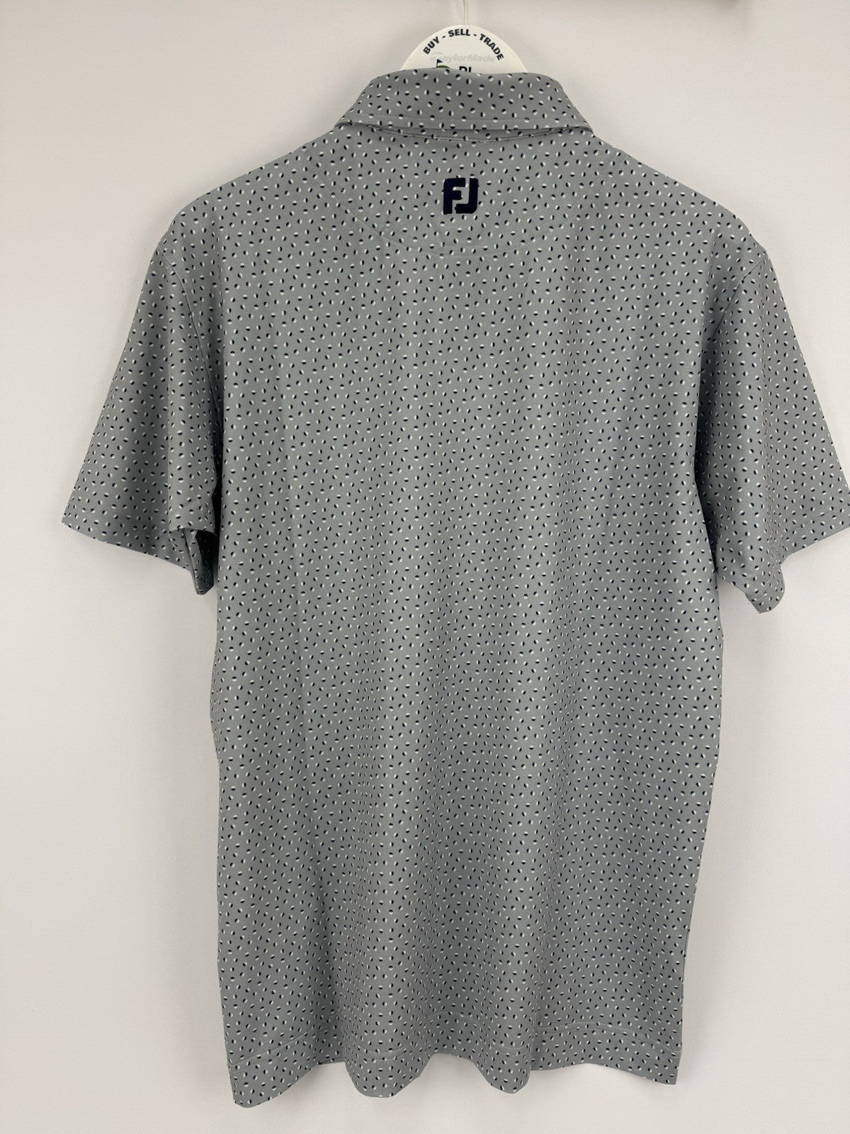 FootJoy Men’s Bounce Print Pique Polo Shirt Size Medium Grey/3300511
