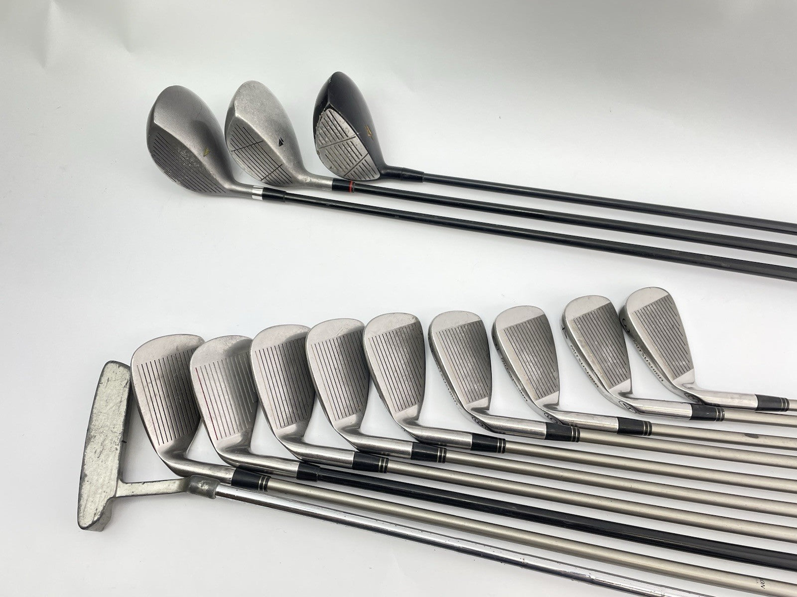 Mens Golf Package Set 13 Clubs Regular Flex /Right /New Grips /Cart Bag /289164