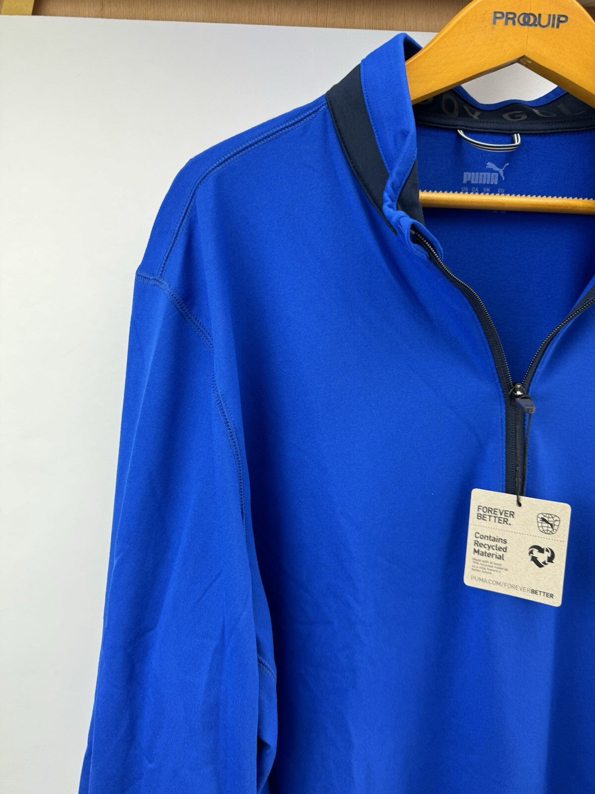 Puma Golf Mens Pullover 1/4 Lightweight /UK XXL /Blue /New /212252