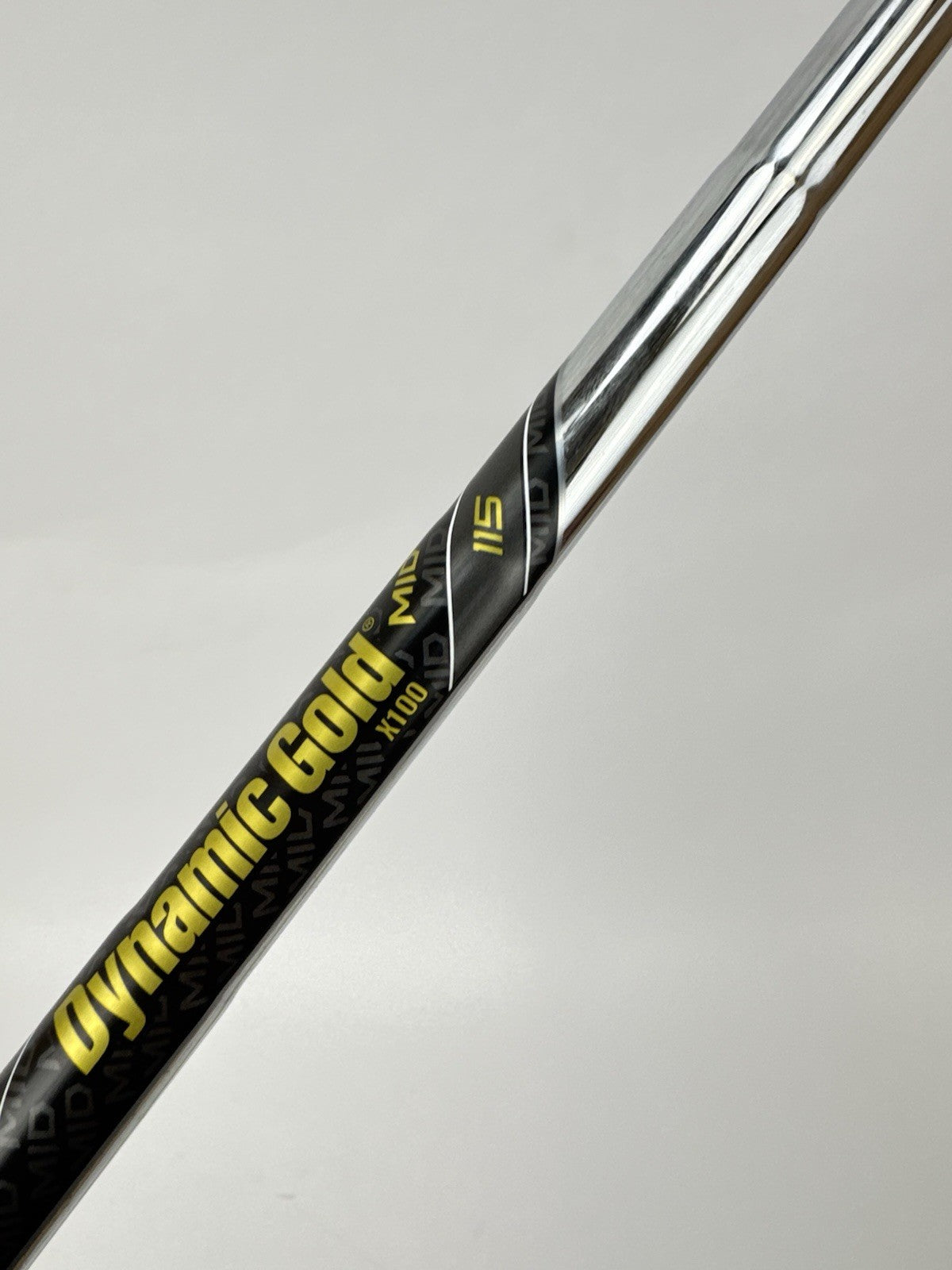 Dynamic Gold Mid 115 Iron Shaft X100 X Flex Steel 35” /0.355 Tapered /350396
