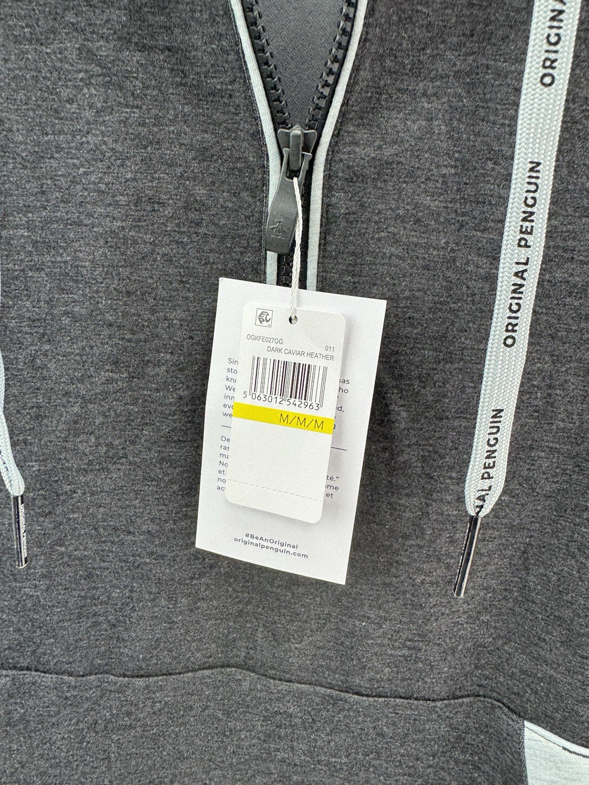 Original Penguin Golf Hoodie Earl Colour Block UK Medium /Grey /New /252246