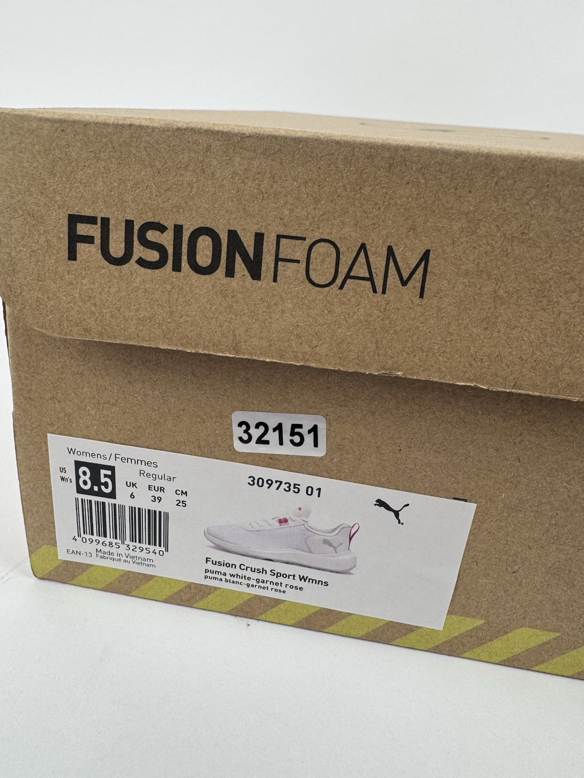 Puma Fusion Crush Sport Women's Trainers Size UK 6 White Rose Breathable/3215110