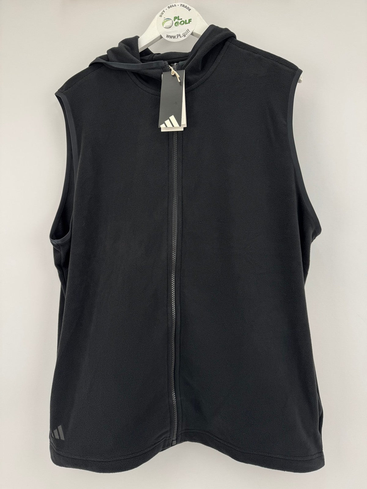 Adidas Ultimate365 Hoodie Vest Men's Size XL Black Fleece Sleeveless /325625