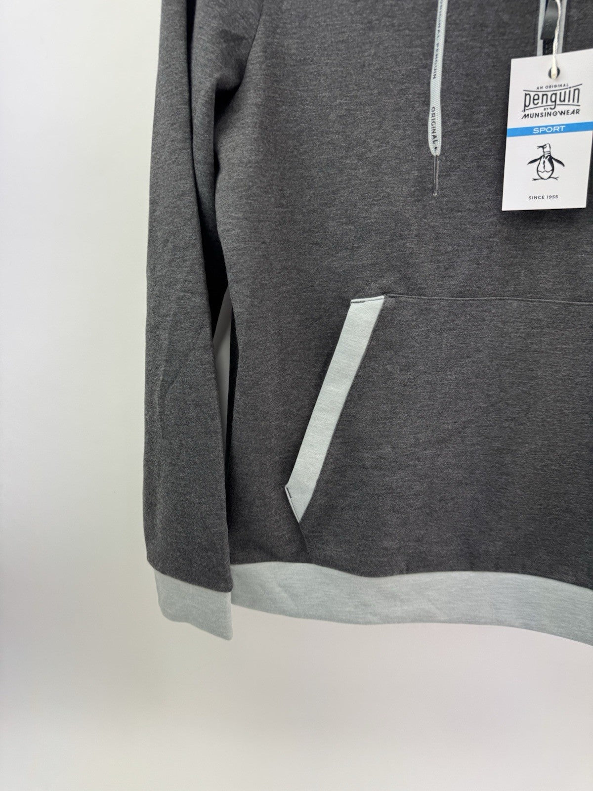 Original Penguin Golf Hoodie Earl Colour Block UK Medium /Grey /New /252241