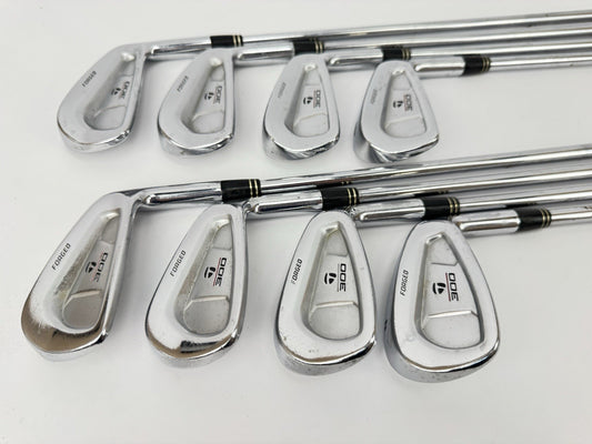 Taylormade 300 Forged Irons 3-PW Rifle 6.5 X Flex Steel +1/2” /New Grips /343270