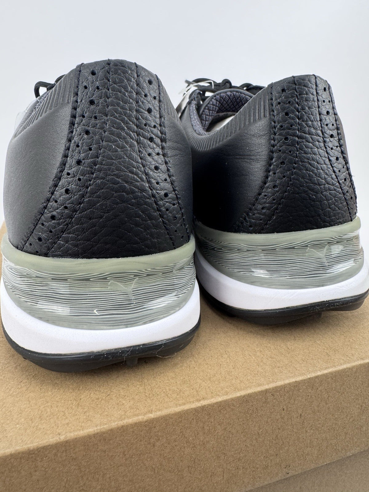 Puma Avant Golf Shoes Men's Size UK 8 Waterproof Black Premium/322895
