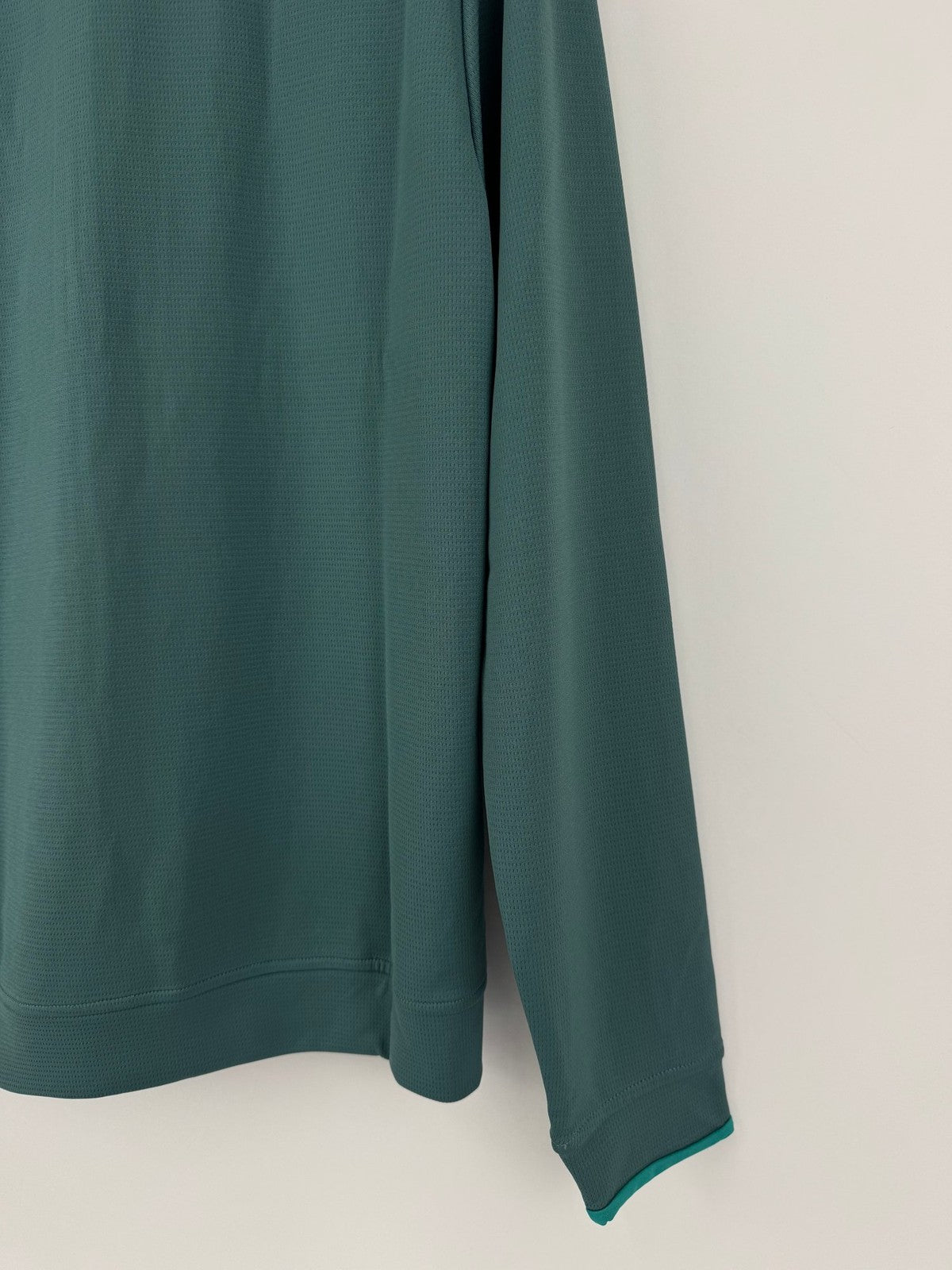Adidas Core Light Weight Quarter Zip Pullover Men's Size Small Teal Golf/325569