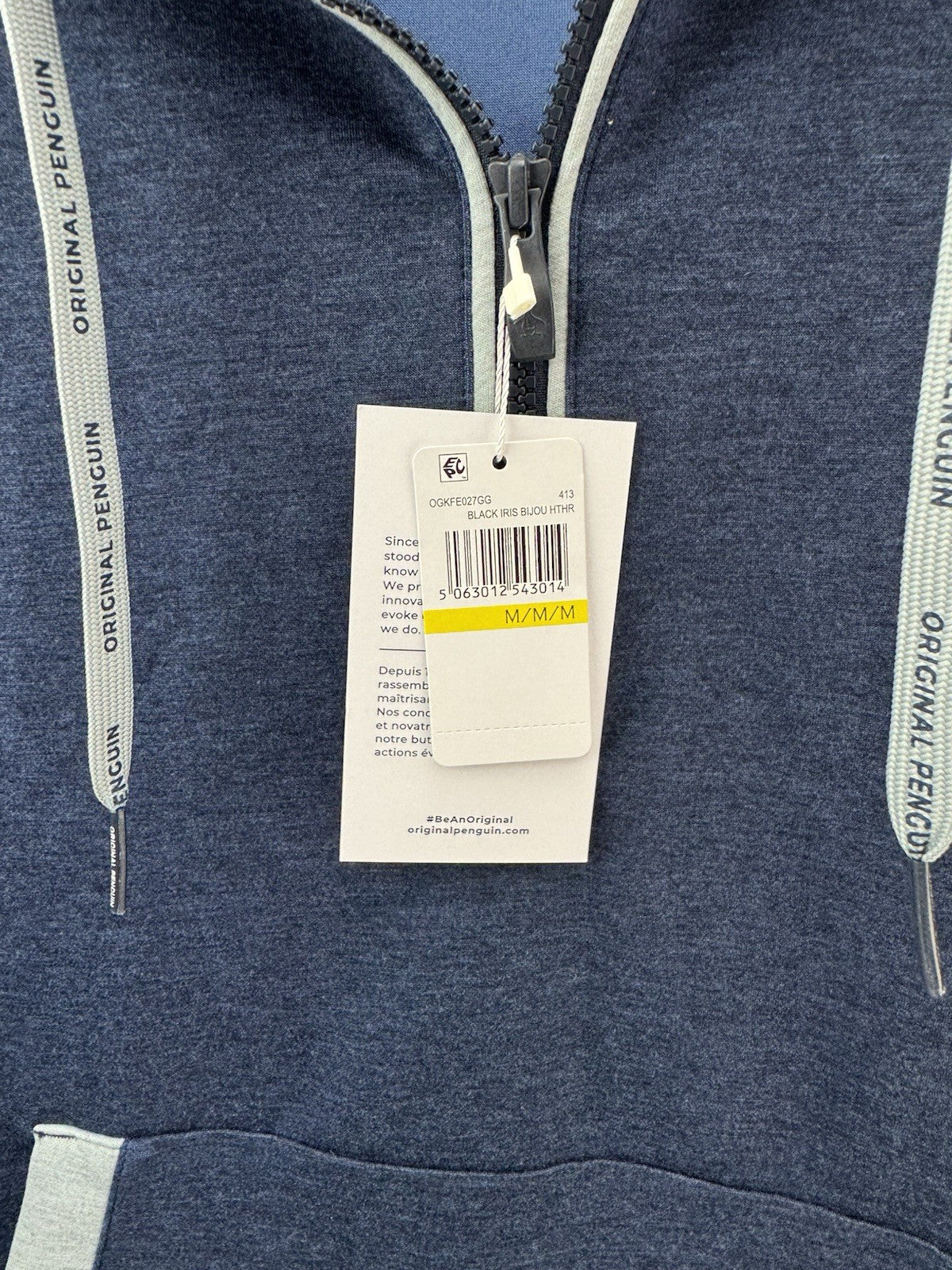 Original Penguin Golf Hoodie Earl Colour Block UK Medium /Navy /New /252148
