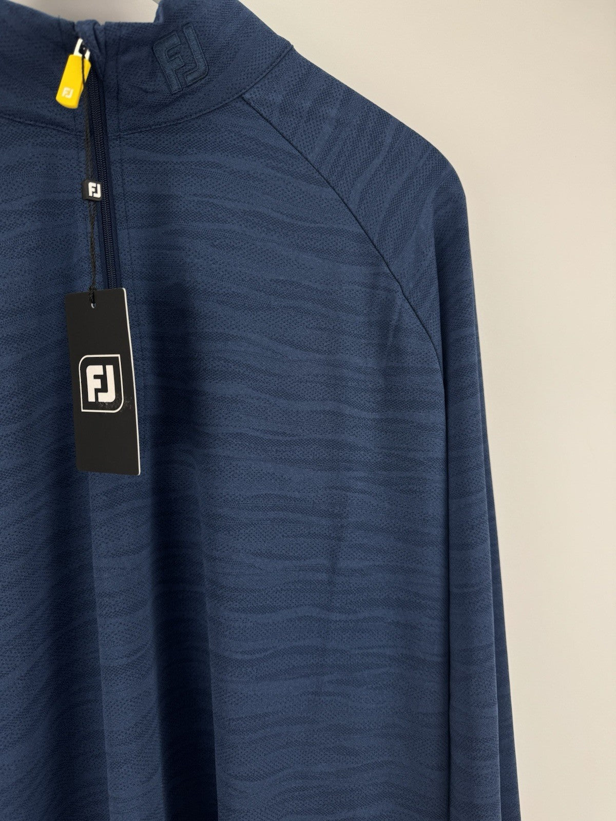 FootJoy Golf Wave Jacquard Chill-Out Zip Pullover Men's Size Medium Navy/330633