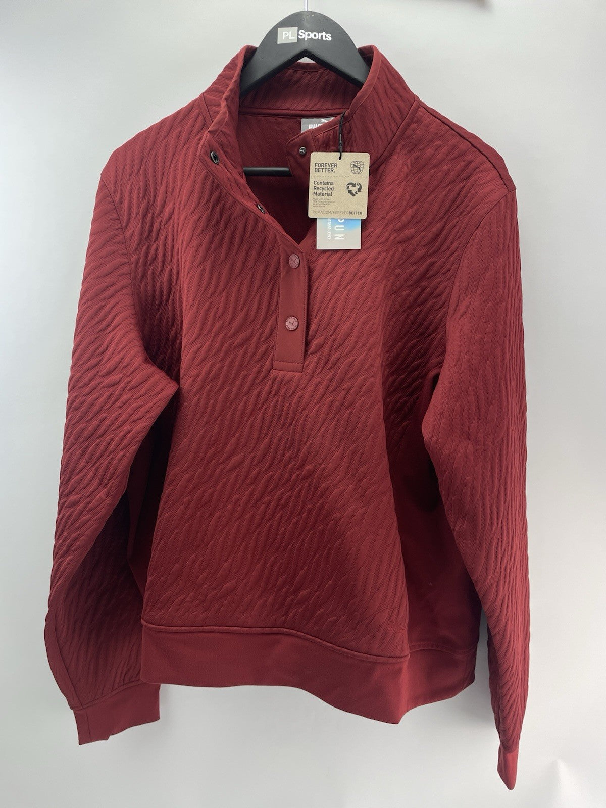 Puma Golf Ladies 1/4 Zip Pullover Jacquie Snap Red /UK 14 /New /297990