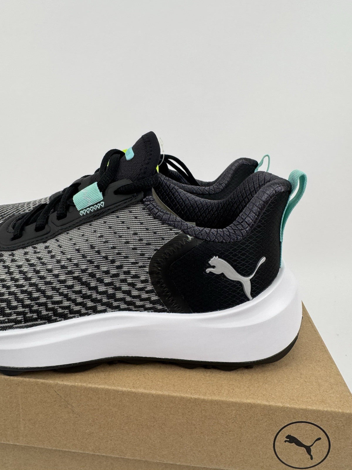 Puma Fusion Crush Sport Women's Trainers Size UK 4 Black Mint Breathable/323281