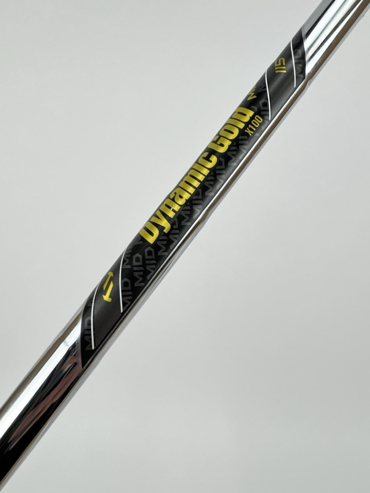 Dynamic Gold Mid 115 Iron Shaft X100 X Flex Steel 35.25” /0.355 Tapered /327013