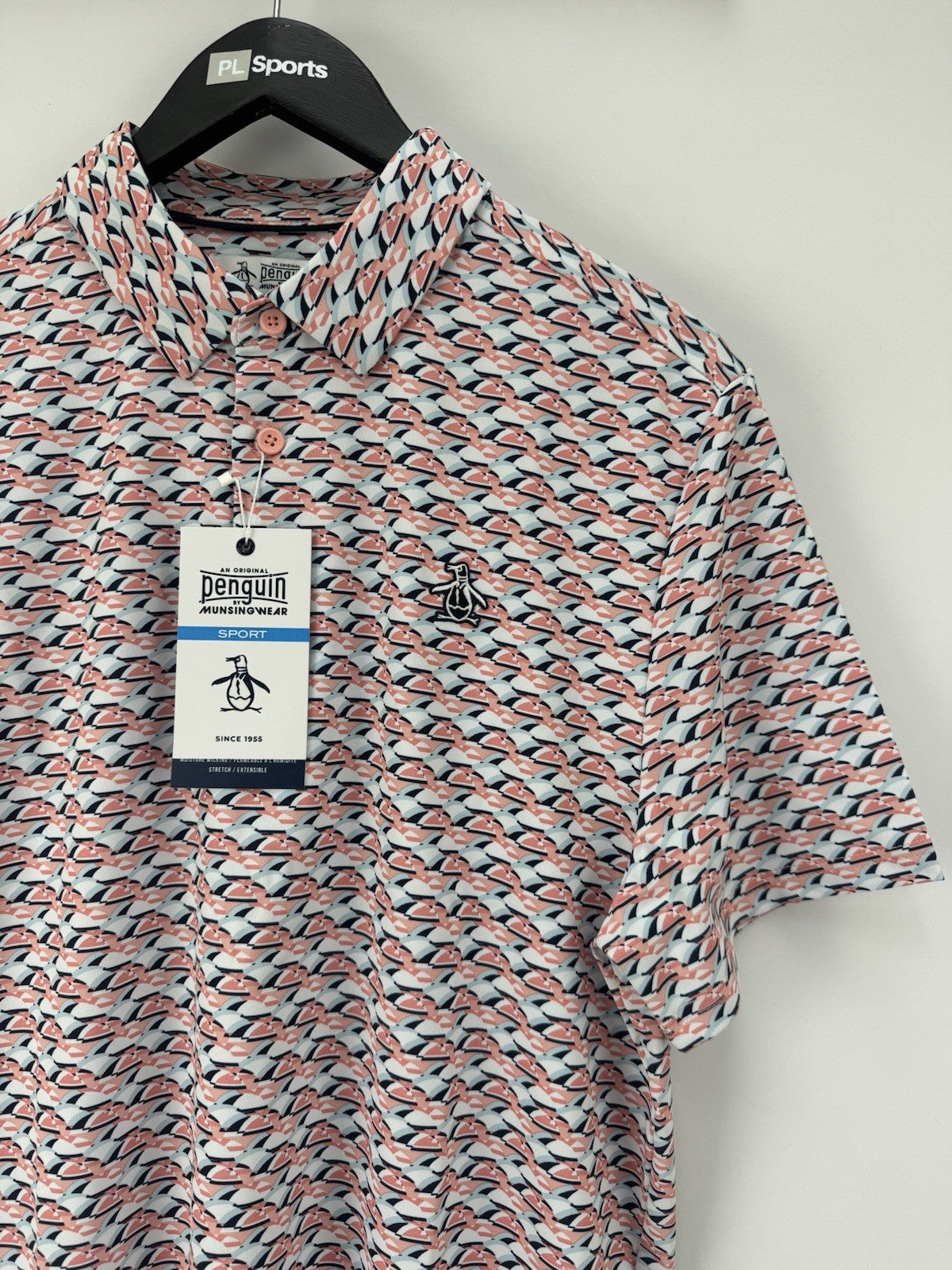 Men’s Original Penguin Layered Umbrella Golf Polo Shirt Size UK Medium/ 352831